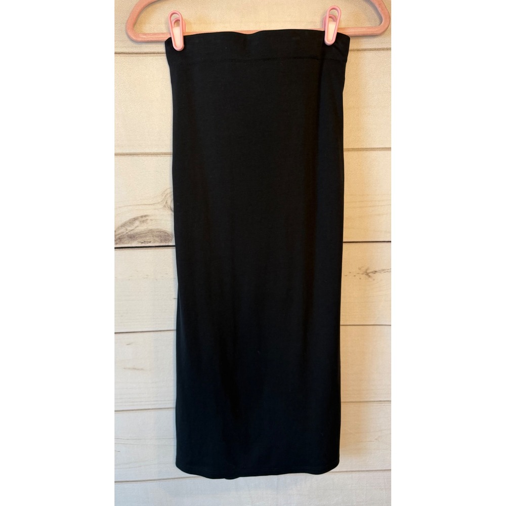 Vince Black Pima Cotton Tie Front Wrap Midi Skirt XS V565383318 NEW - Picture 7 of 7